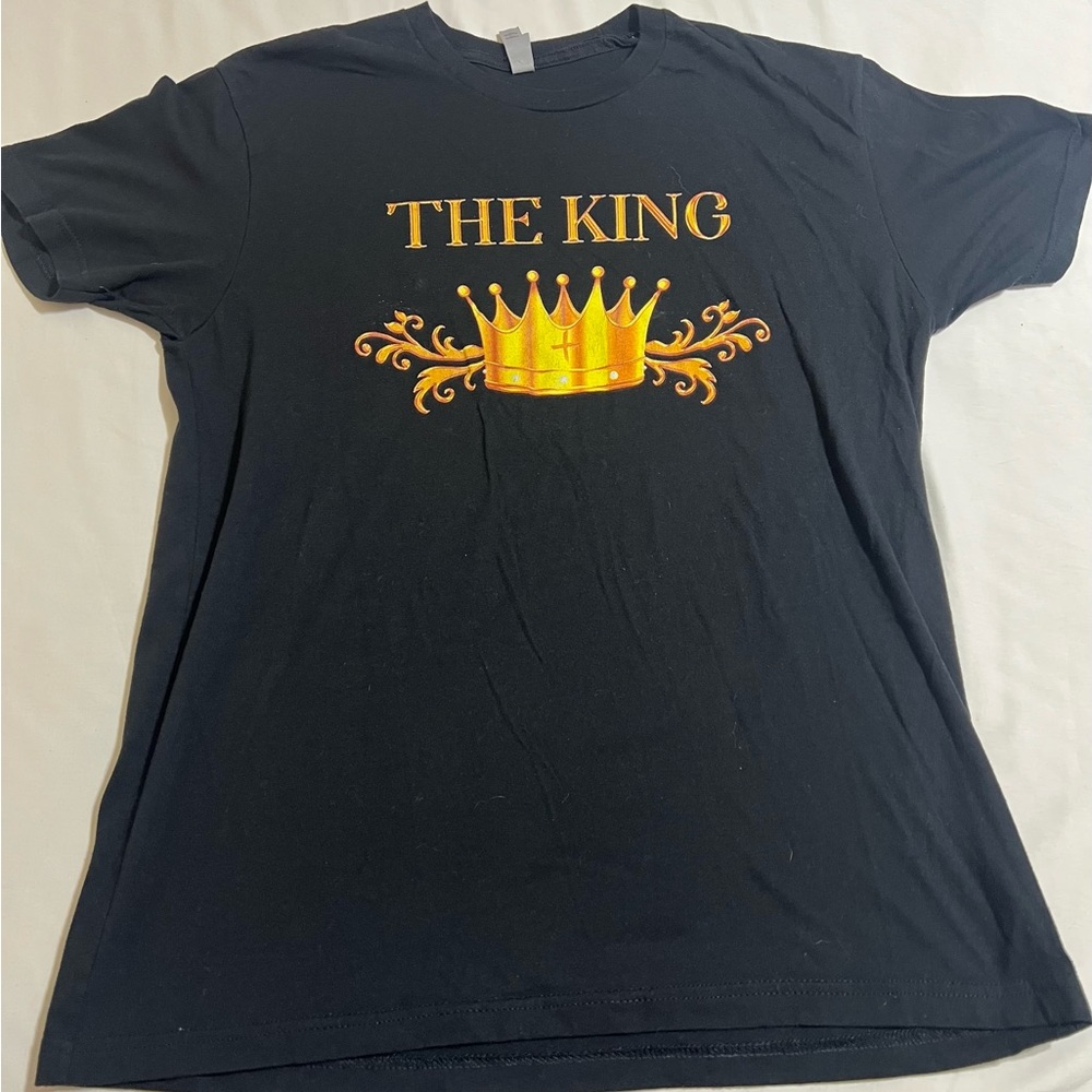 Next Level Apparel Black and Gold T-Shirt